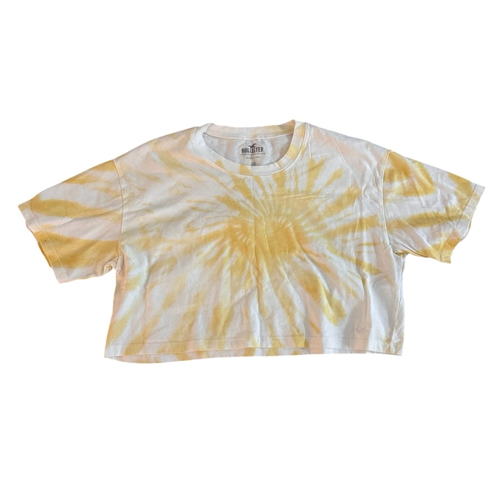 hollister yellow tie-dye tee